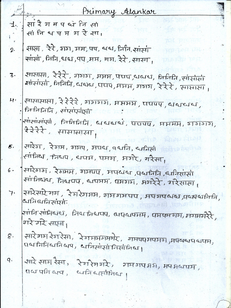 Alankar Sheet | PDF