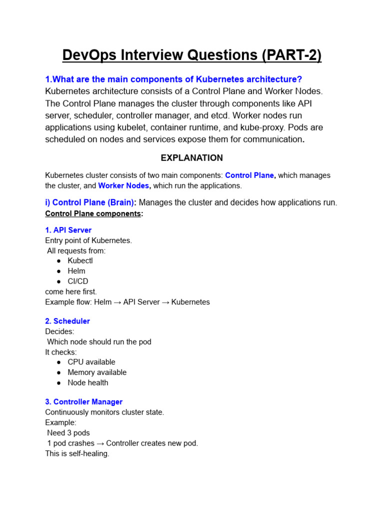 DevOps Interview Questions (PART-2) | PDF | Network Architecture ...