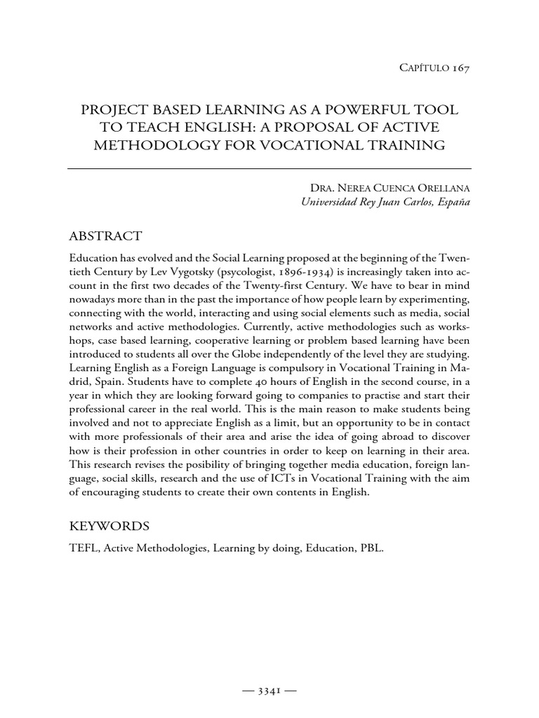 Project Based Learning As A Powerful Tool To Teach English | PDF ...