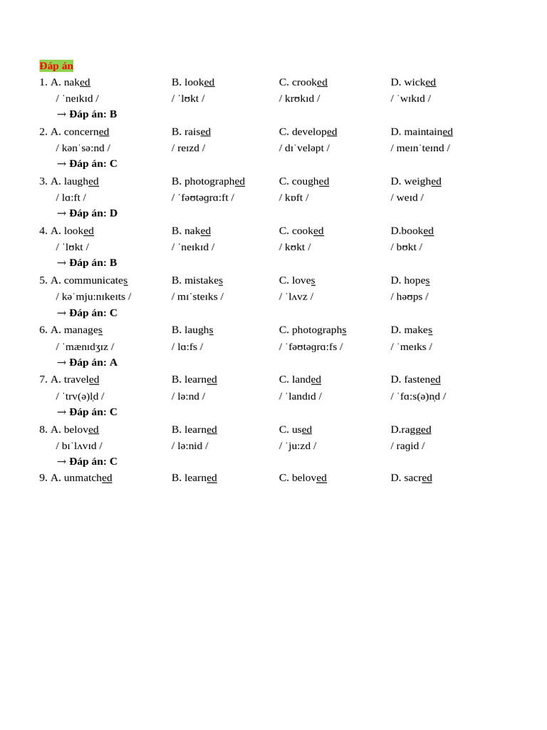 Answer Keys | PDF