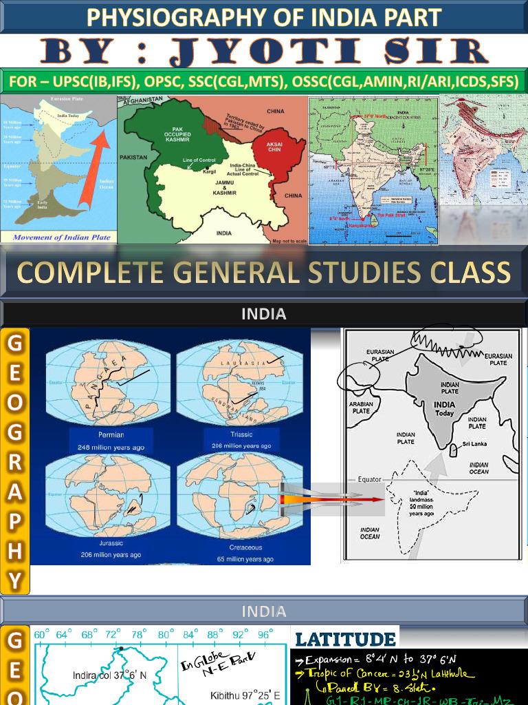 Lecture - 28 Inroduction of India & Physiography of India Part - 2 GS ...