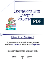 Operations With Integers Powerpoint
