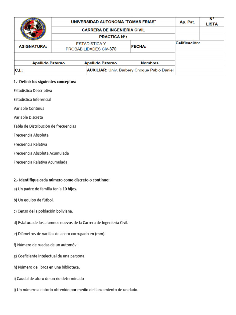 Practica N 1 | PDF