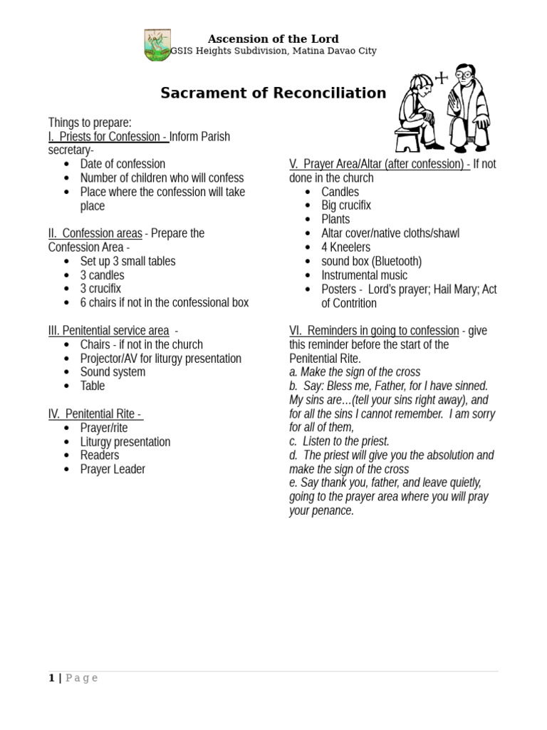 Penitential Rite For Children Cebuano Shortversion | PDF