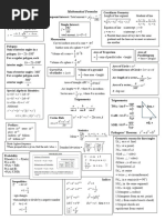 AQA Level 2 Further Maths Formula Sheet | PDF | Geometric Shapes | Euclid