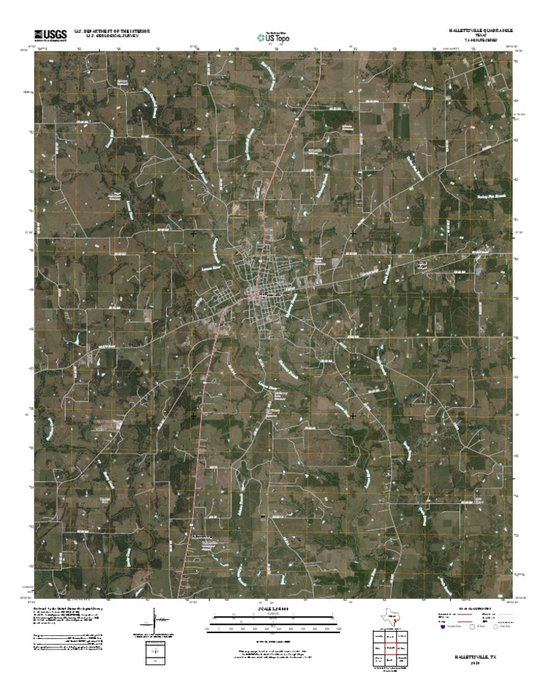 Topographic Map of Hallettsville | PDF | United States Geological ...