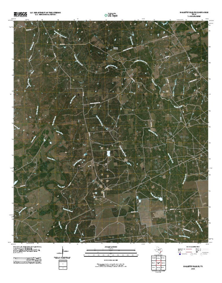 Topographic Map of Hallettsville SE | PDF | United States Census Bureau ...