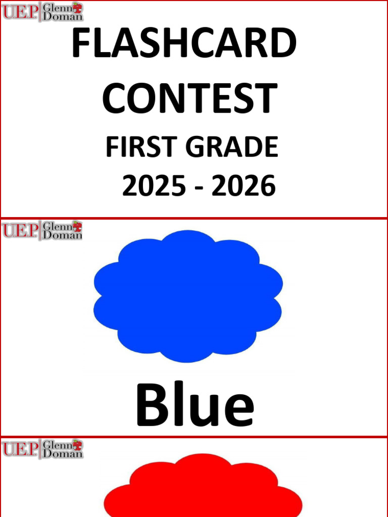 Flashcard Contest First Grade | PDF