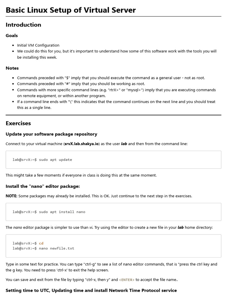 Exercises Initial VM Configuration - MD | PDF | Computer Science ...