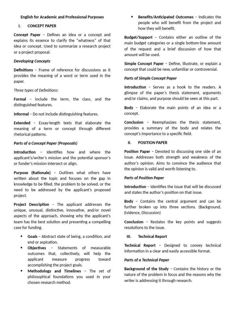 EAPP & Pagbasa Reviewer 2nd Quarter | PDF | Concept | Methodology