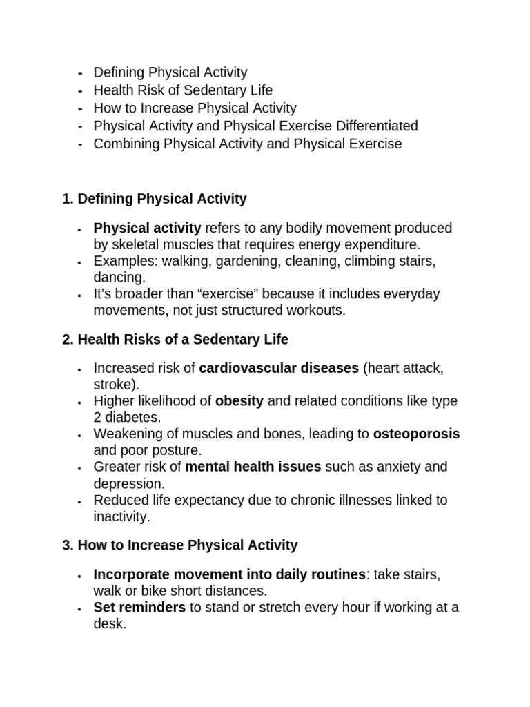 Defining Physical Activity and Physical Exercise | PDF | Physical ...