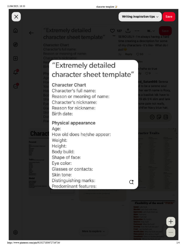 Character Template ? | PDF