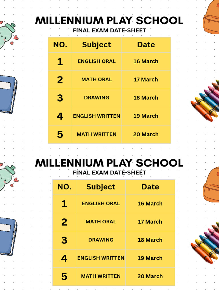 Date Sheet | PDF