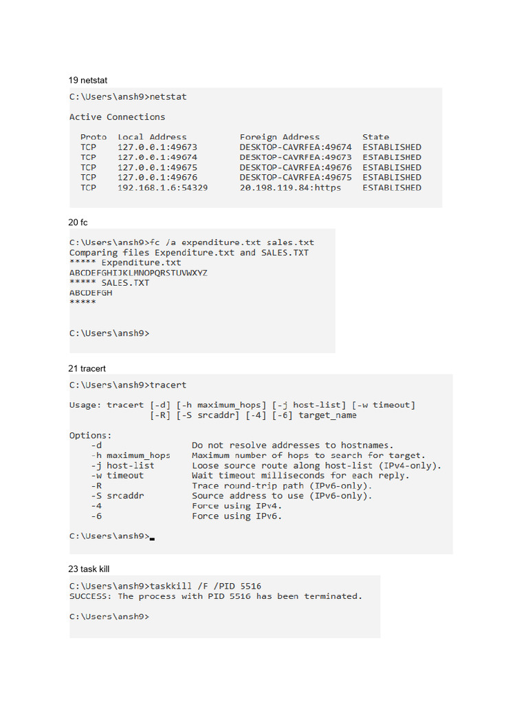 OS Exp 2 Outputs | PDF