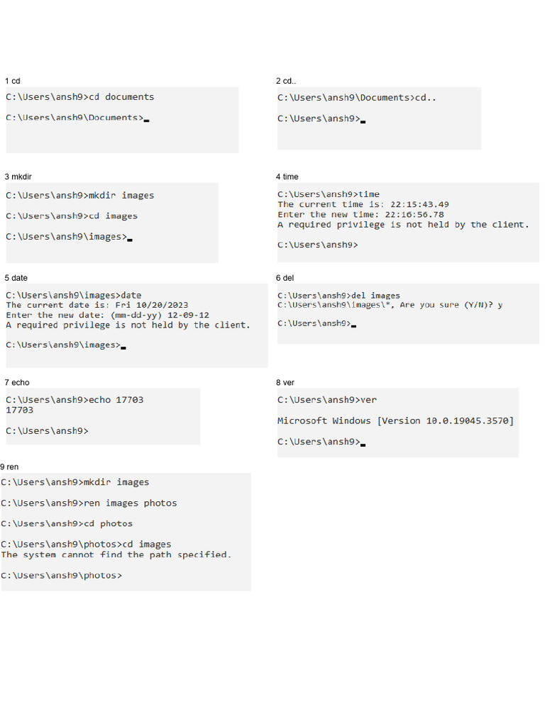 OS Exp 1 Outputs | PDF