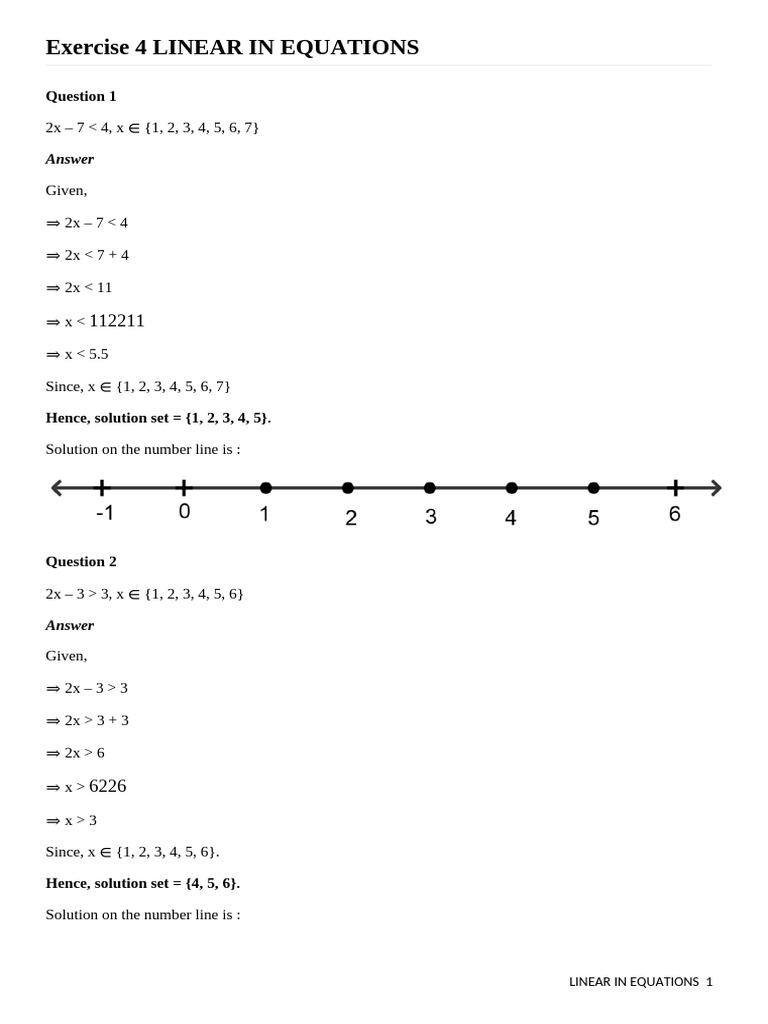 Linear in Equation Chapter 4 | PDF | Inequality (Mathematics ...