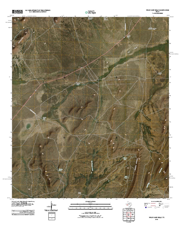 Topographic Map of Wolf Camp Hills | PDF