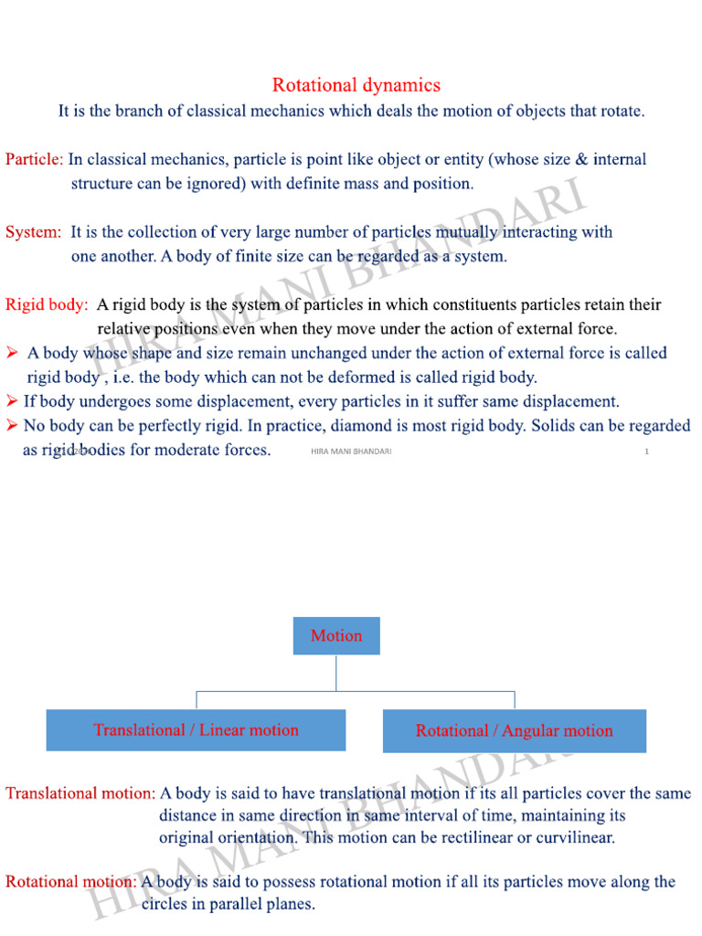 Rotational Dynamics | PDF