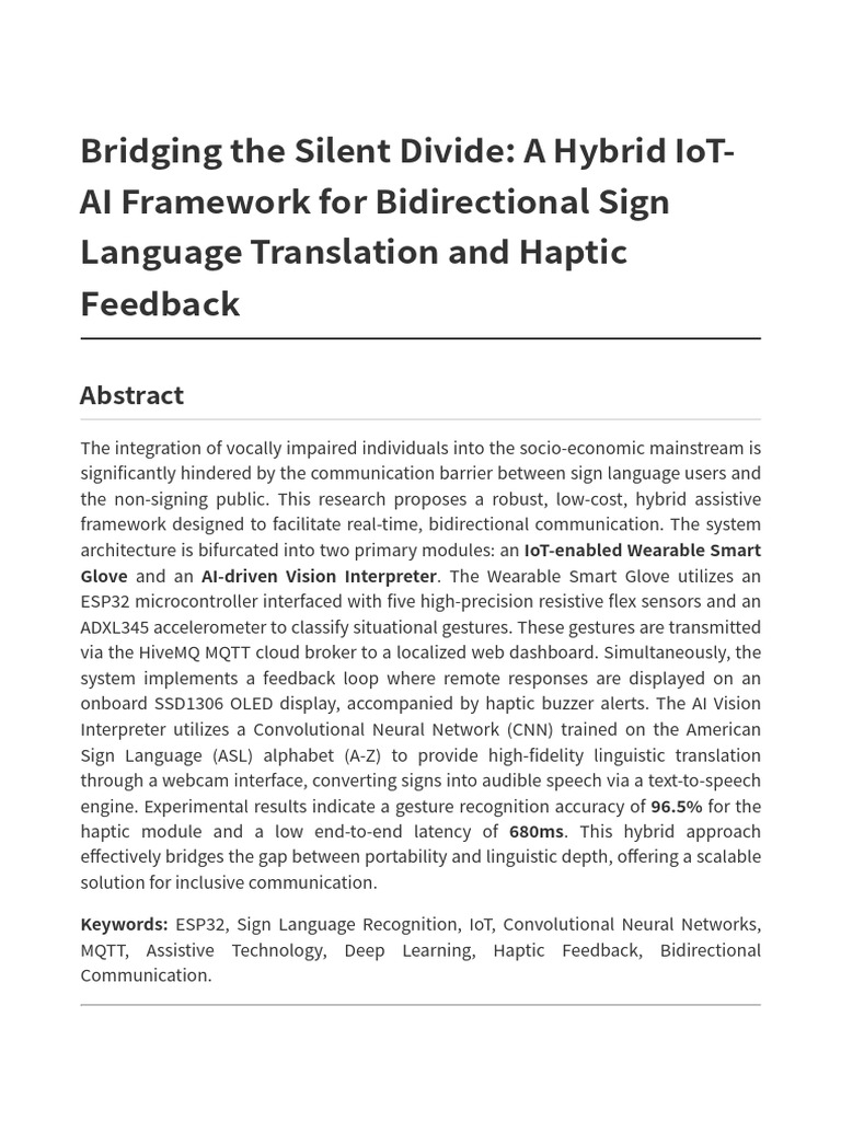 Sign Language Paper | PDF