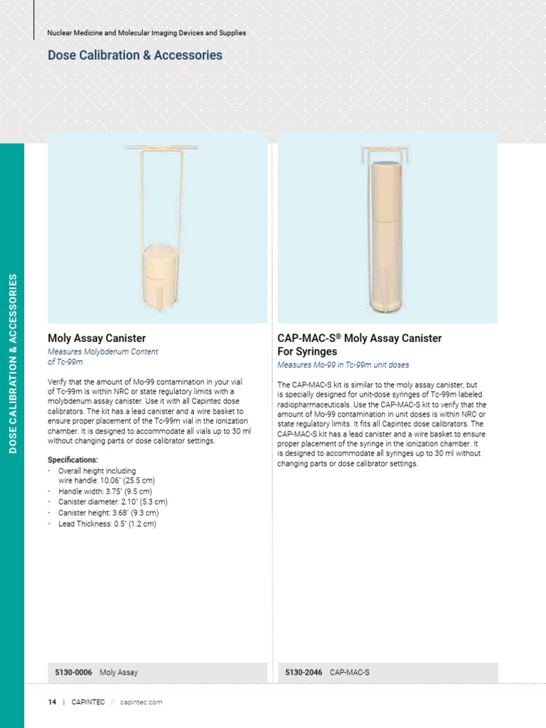 5130-0006 Moly Assay (Mirion Medical) | PDF | Syringe | Radioactivity