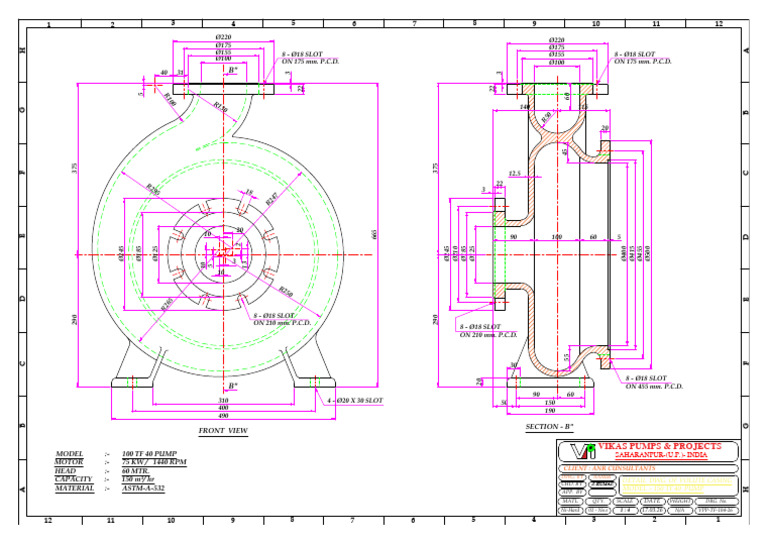 VOLUTE CASING OF 100 TF 40 PUMP-Model | PDF