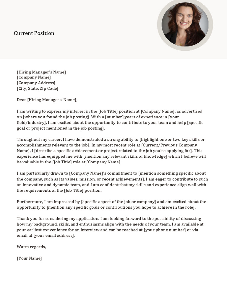 PDF Cover Letter 1 | PDF