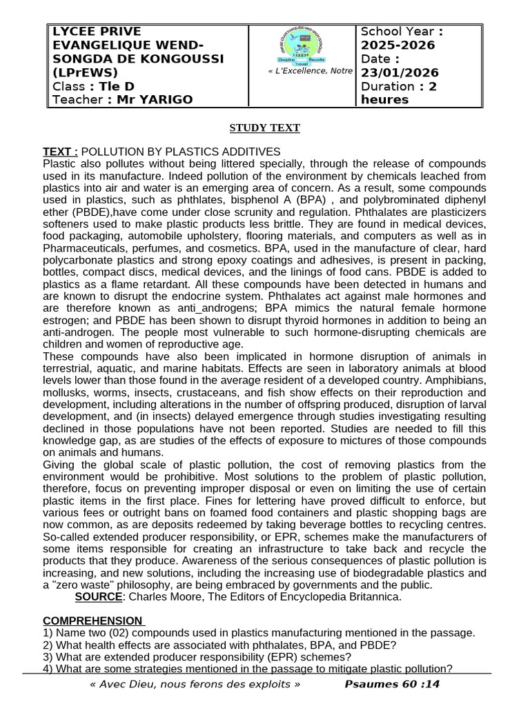 Plastics Pollution TL D | PDF | Plastic | Pollution