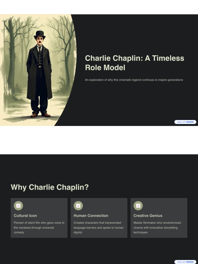 Charlie Chaplin A Timeless Role Model | PDF | Charlie Chaplin