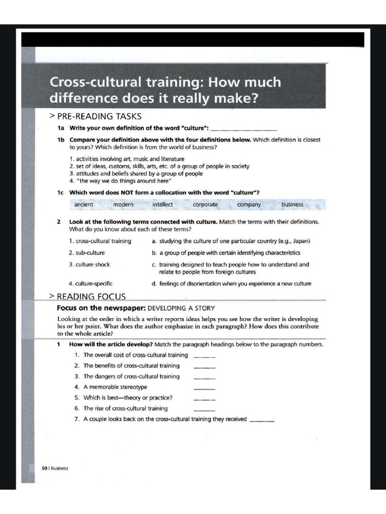 Cross Cultural Training | PDF