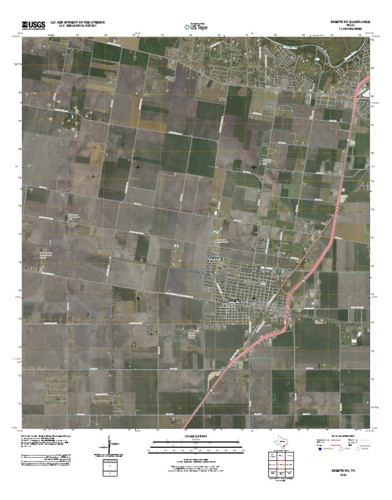 Topographic Map of Robstown PDF Navigation Geographical Technology