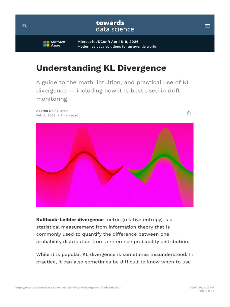 Understanding KL Divergence - Towards Data Science | PDF | Applied ...