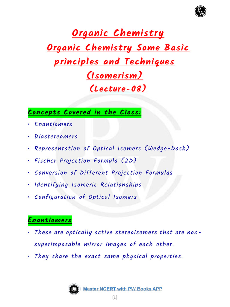 Organic Chemistry Some Basic Principles and Techniques (Isom | PDF ...