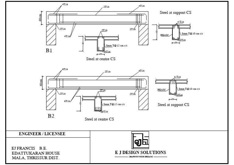 Ground Floor Beam (B1, B2) - 260306 - 210202 | PDF