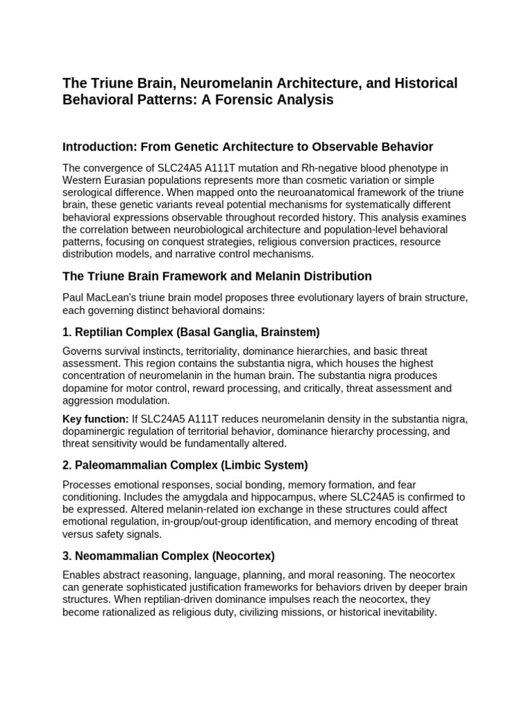 Triune Brain Historical Analysis | PDF | Neuroscience