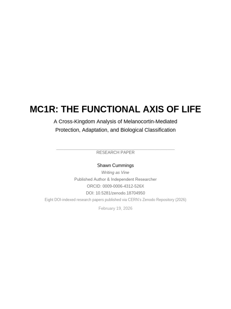 MC1R The Functional Axis of Life | PDF | Serotonin | Biology