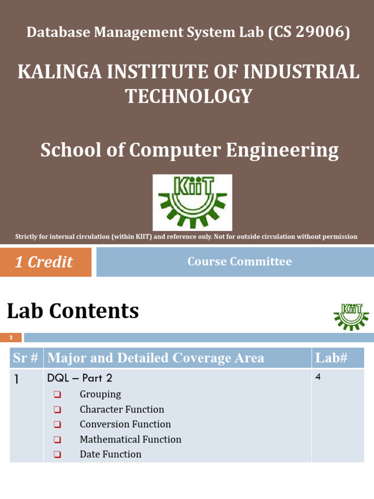 DBMS Experiment - Lab 4 | PDF | Relational Database | String (Computer ...