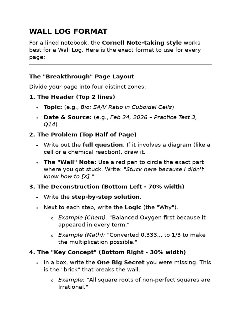 Wall Log Format | PDF | Numbers | Rational Number