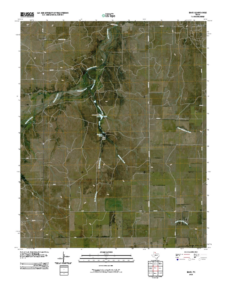 Topographical Map of Back, Texas | PDF