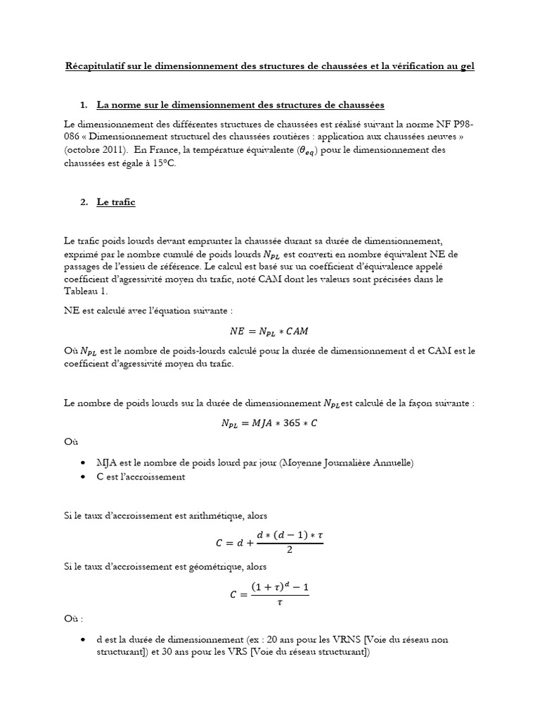 RECAP Dimensionnement Structures Gel | PDF | Fatigue (matériau ...