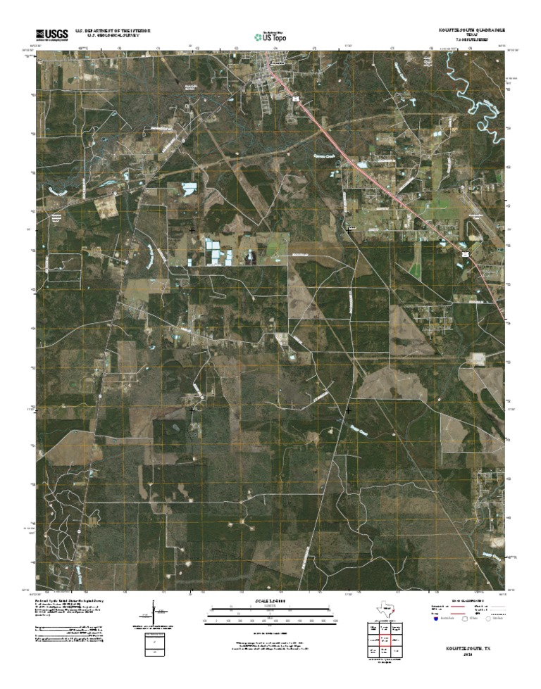 Topographic Map of Kountze South PDF