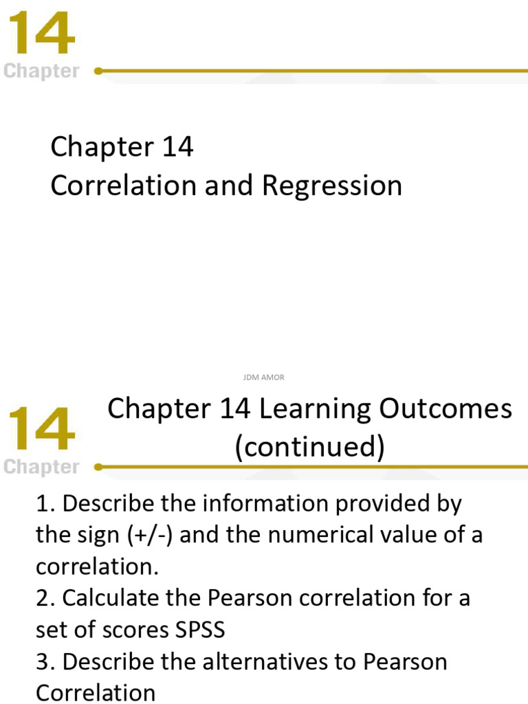 Chapter 14 Correlation and Regression | PDF | Coefficient Of ...