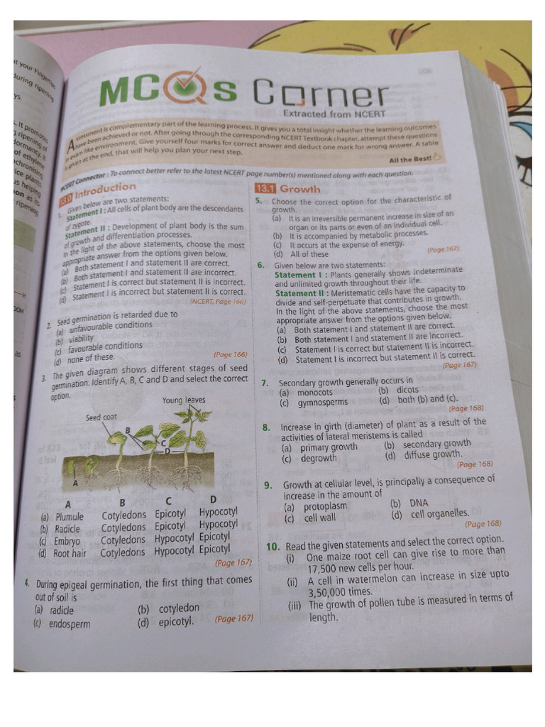 Class 11 Plant Growth and Development Botany | PDF