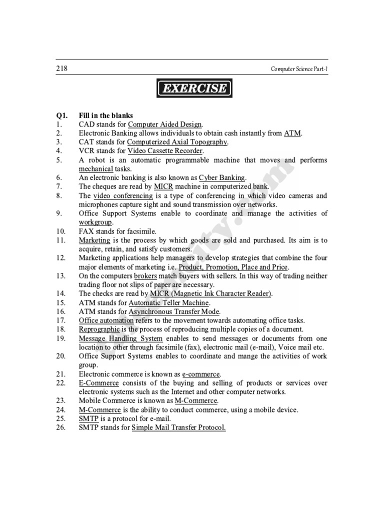 Computer MCQs Chapter # 6 | PDF