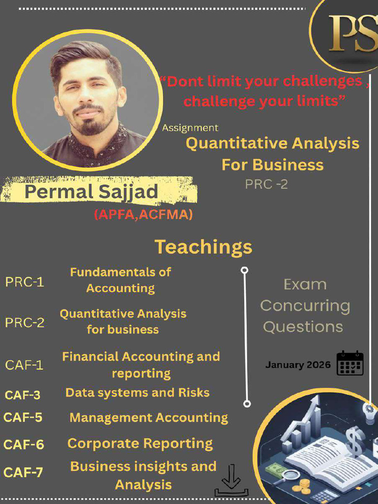 QAB Assignment by Permal Sajjad - January 26 Solution | PDF