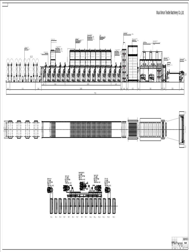 XRJR300 Slasher Dyeing Machine Layout | PDF | Textile Manufacturing ...