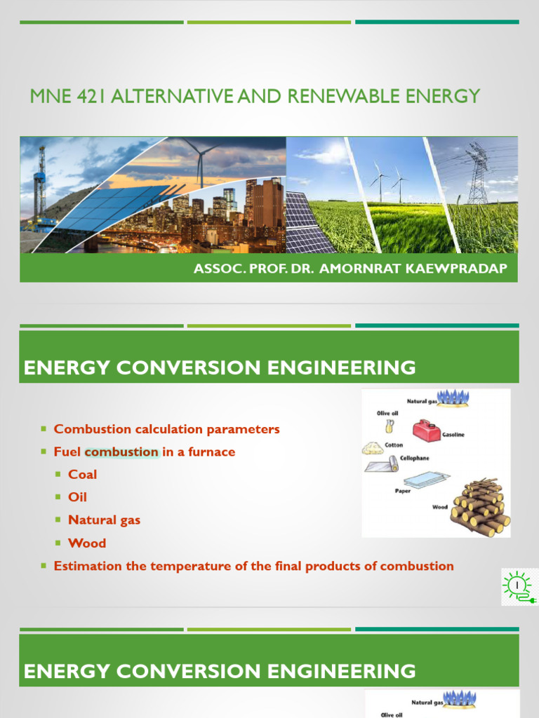 MNE 421 2 - Energy Conversion Engineering | PDF | Combustion | Fossil ...