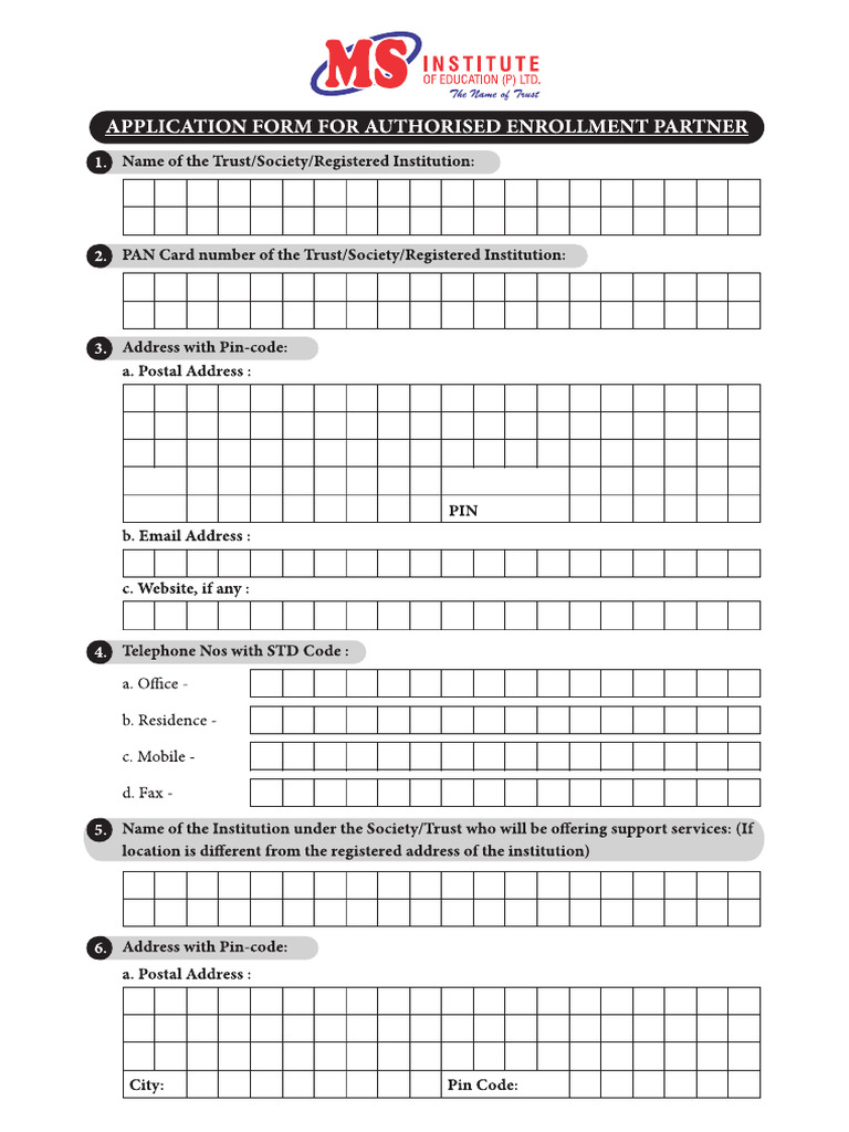 Application Form-MS INSTITUTE | PDF