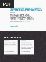 Challenges Faced by Indian Women Legal Professionals (Executive Summary)