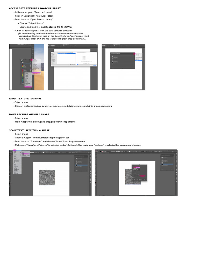 DataTexture Swatch HowTo | PDF