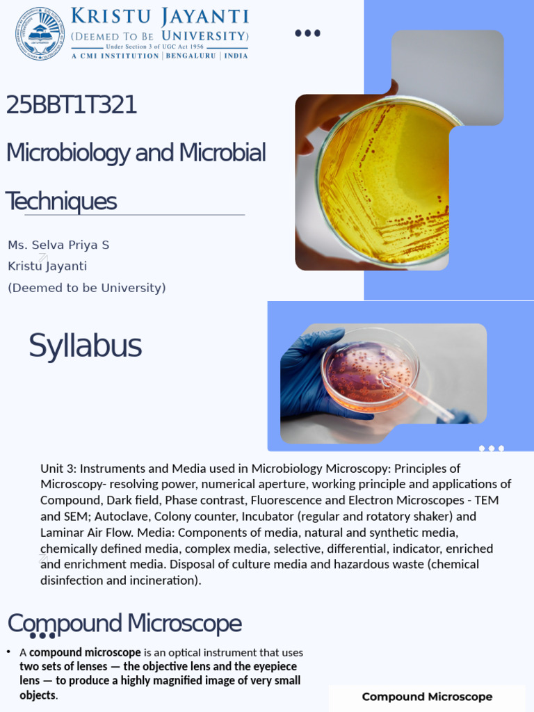 Compound Microscope | PDF | Optics | Light
